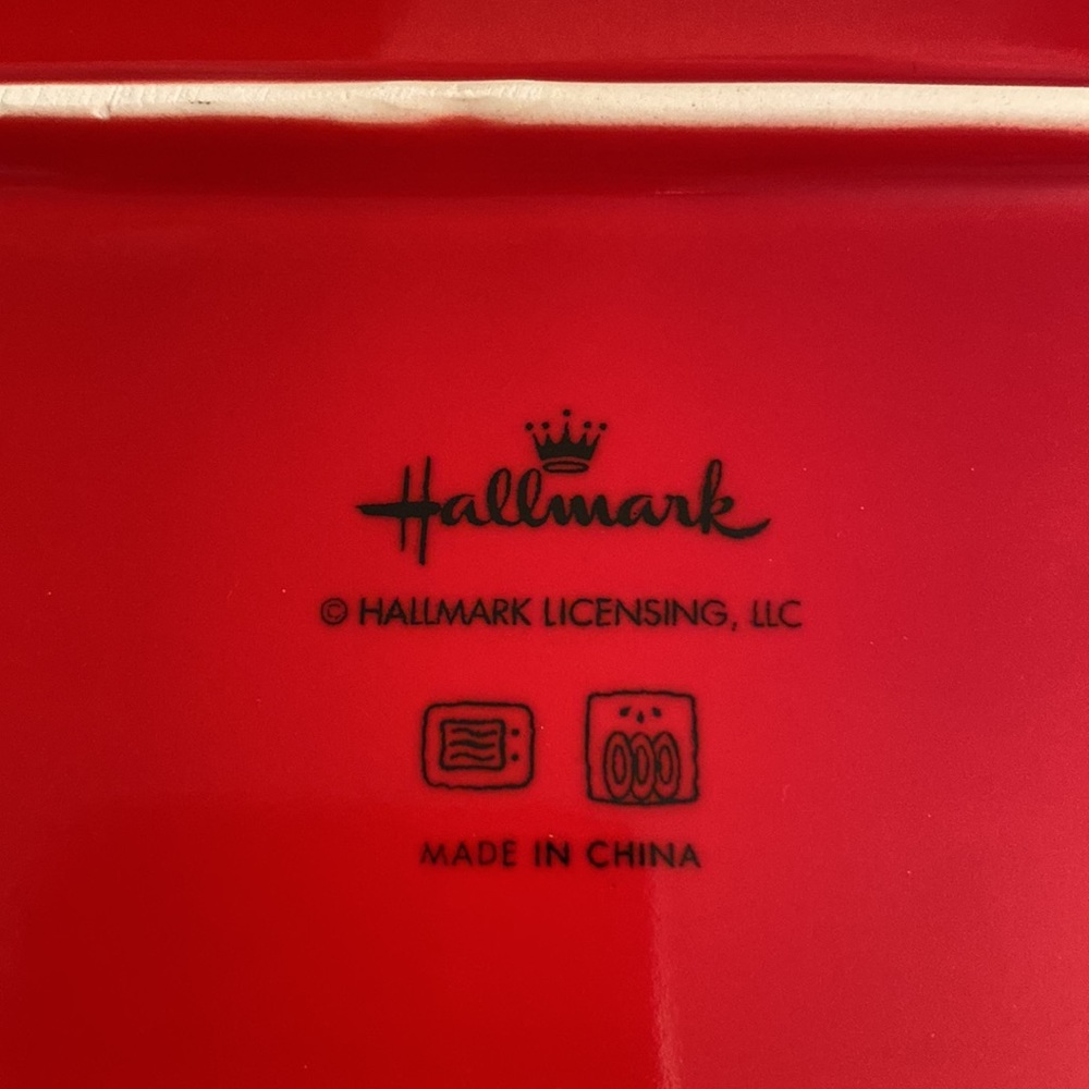 HALLMARK FRESH BAKED COOKIES CERAMIC PLATTER AND SPOON WITH TOWEL - Picture 6 of 6